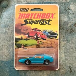 1972 Matchbox Superfast 65 Saab Sonnett in Package Made in England
